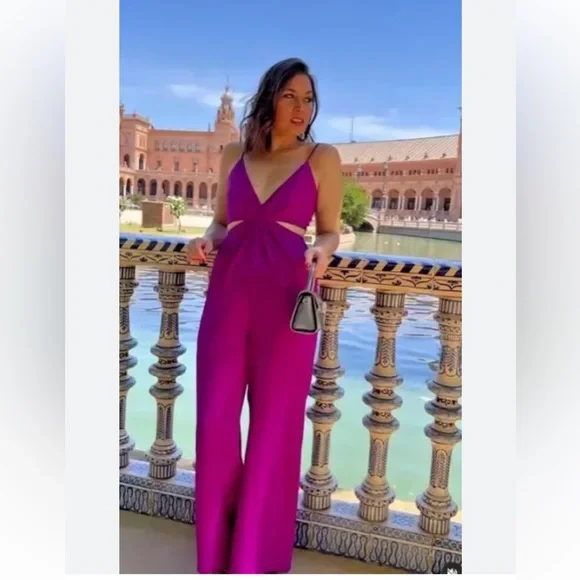 NWT Zara CUT OUT LONG JUMPSUIT Sz S - Picture 11 of 11